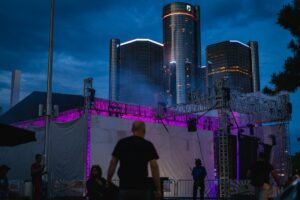 VIP Experiences, lighting and rigging, detroit skyline