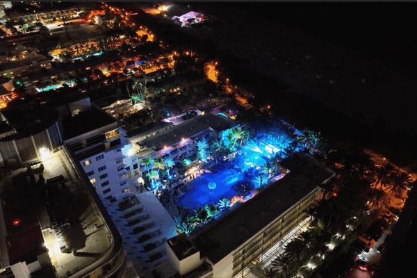 A Legendary Affair, birdseye view of projection mapping project