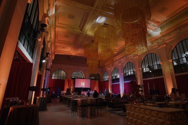 Event planning, custom decor, and AV services for LCE’s annual corporate meeting wrap-up party.