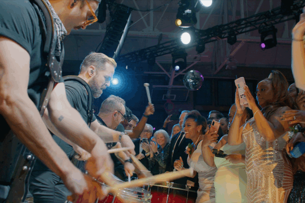 Life Remodeled Prom Remodeled Event, drummers entertaining crowd