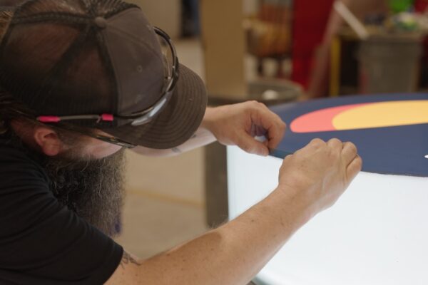 Mo Pop Festival custom 3D fabrication close up.