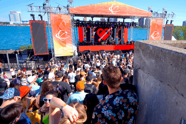 2024 Movement Music Festival, stage and crowd