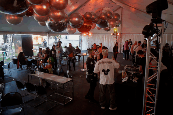 2025 Movement Music Festival, custom decor design, VIP Area