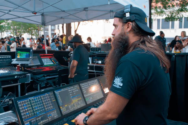 Book Tower Celebration: AV production photo.
