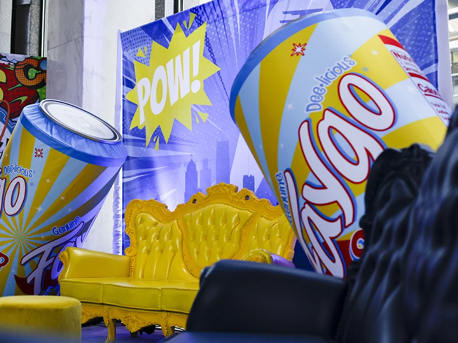 Brand Activation — Faygo cans, branded decor