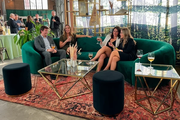 Guests on rental furniture