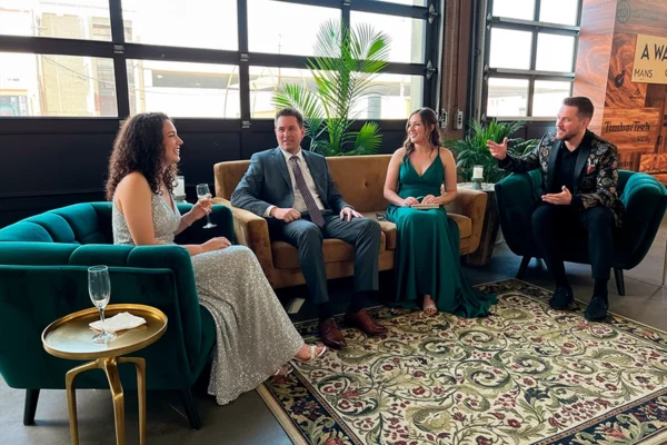 Guests on rental furniture