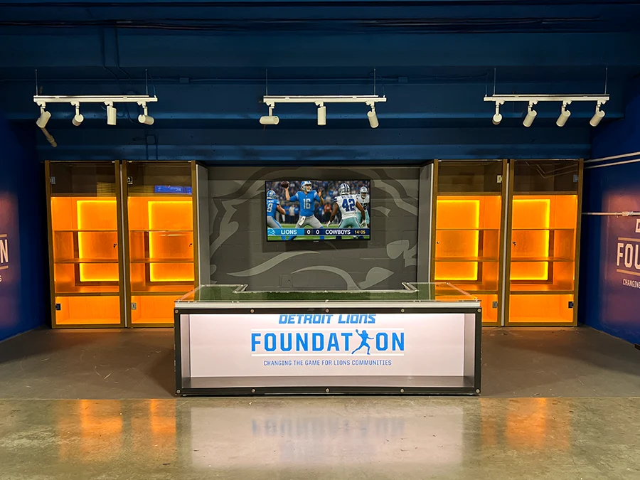 Sponsorship Activation — Custom Display for the Detroit Lions Foundation