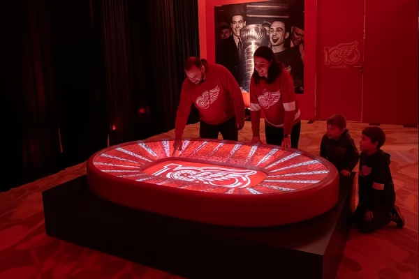 fans with experiential exhibit