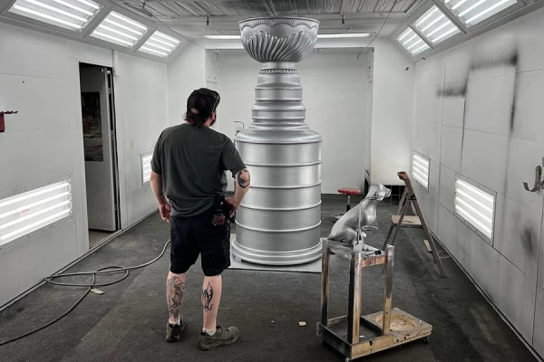 Painting giant trophy