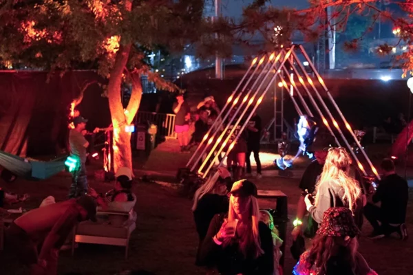 VIP area at night
