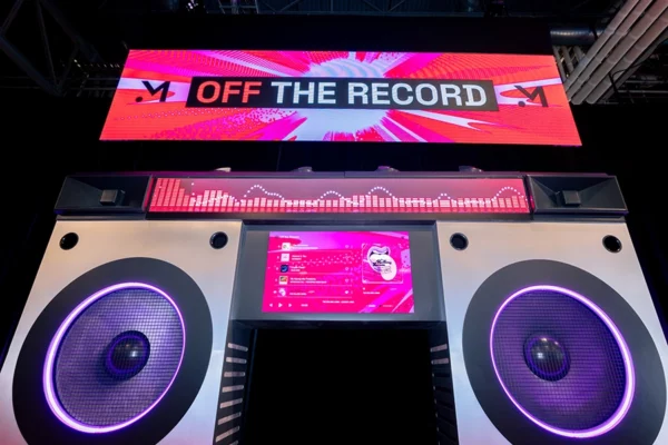 Money 20/20 Off the Record oversized boombox stage installation