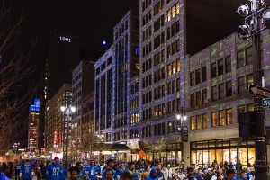 NFL Draft Projection Lighting Detroit