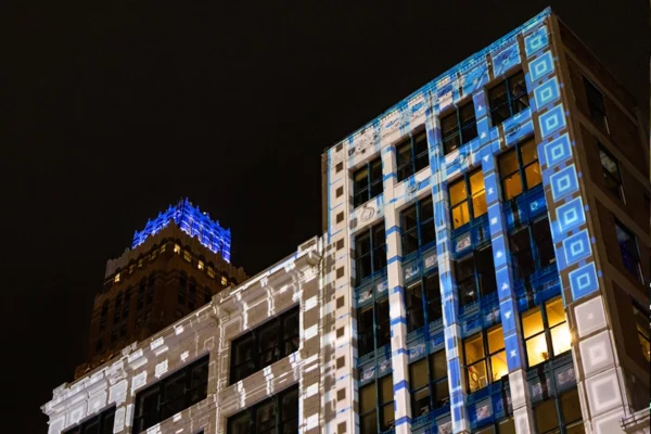 NFL Draft Projection Lighting Detroit