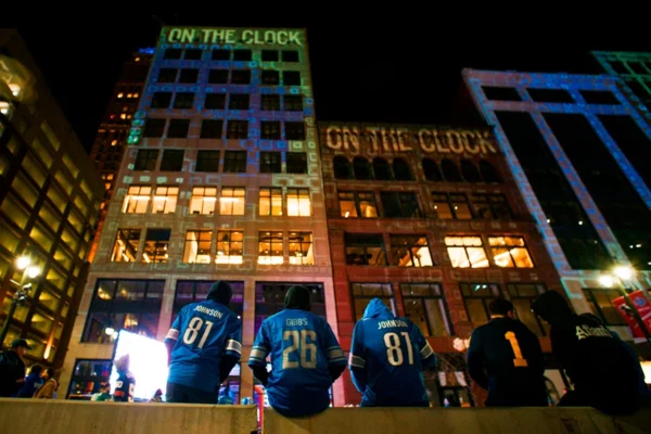 NFL Draft Projection Lighting Detroit