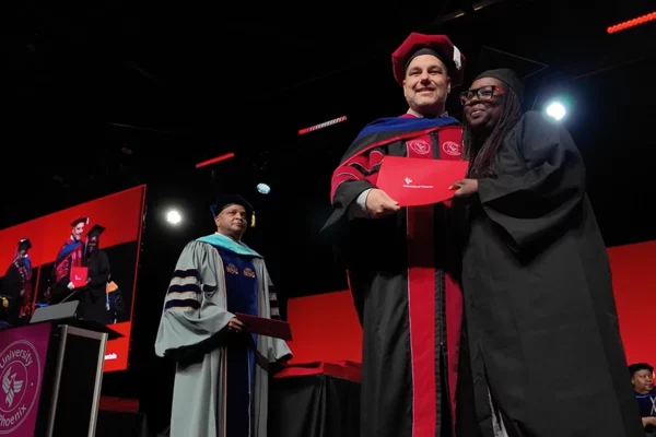 Grad accepts diploma